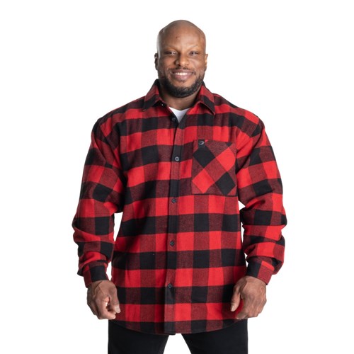 Gasp Heavy flannel shirt Rojos Negros | 35960-KCDT