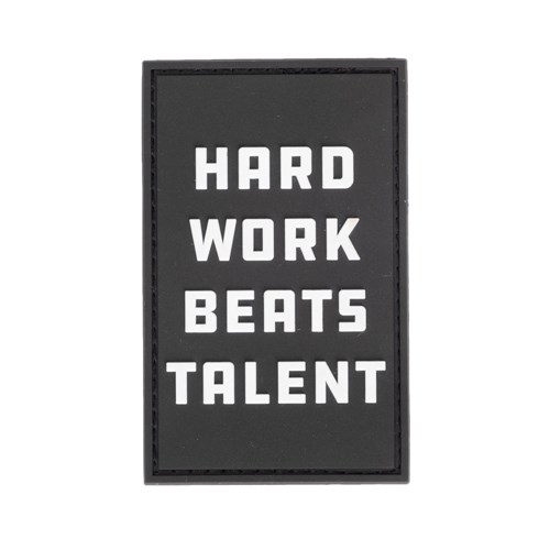 Gasp Rubber Patch 8x5 Hard work beats talent | 42856-PCXG