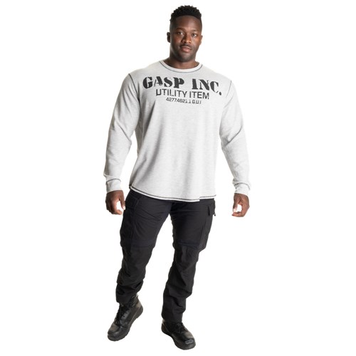 Gasp Thermal gym sweater Grises | 34562-WJGU