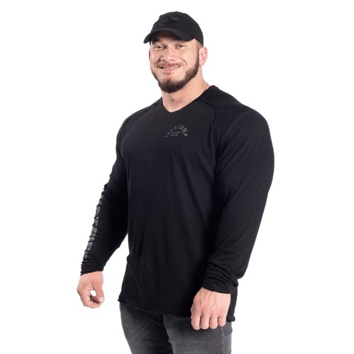 Gasp Throwback Long Sleeve Tee Negros | 13249-KVFW