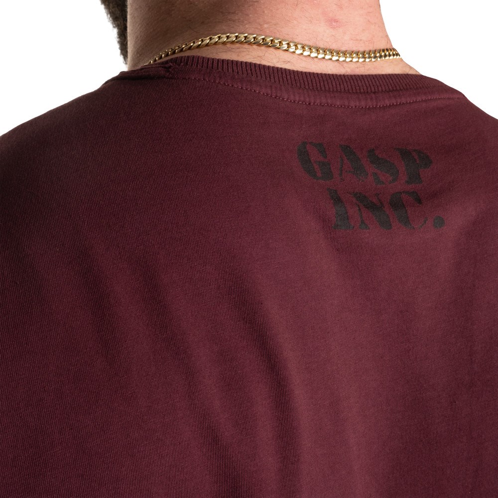 Gasp Basic utility tee Vino Granate | 26078-CYKL