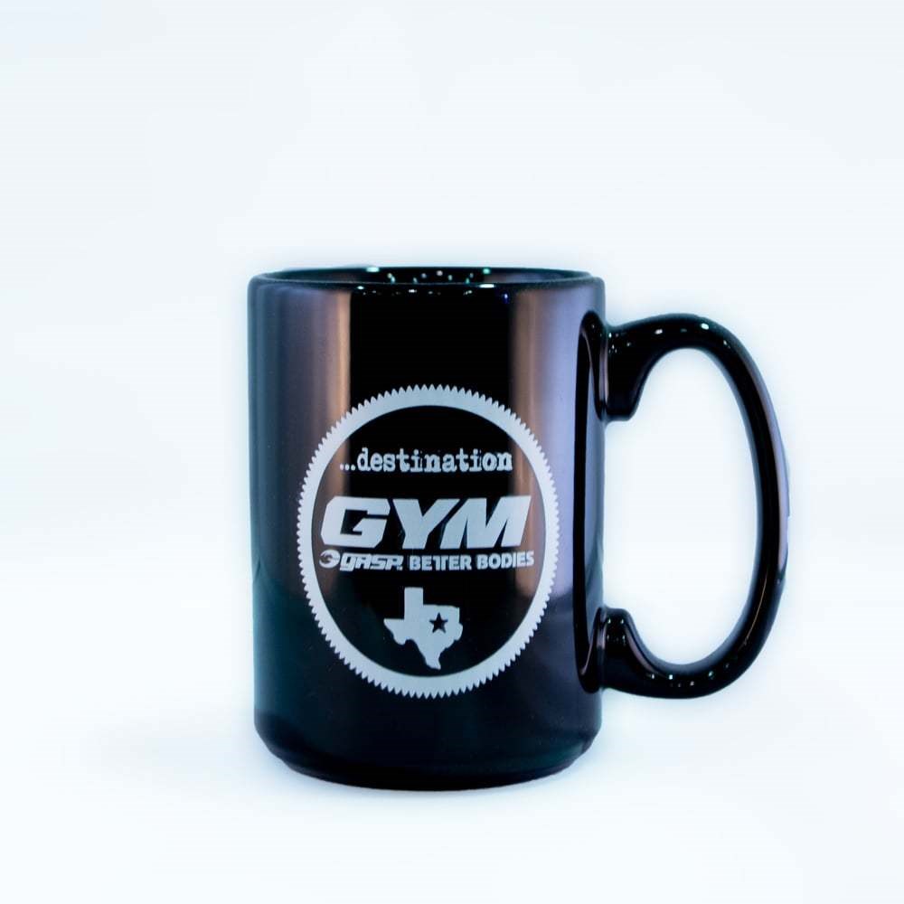 Gasp Breakfast & Barbells Coffee Mug Negros Blancos | 58679-HROS