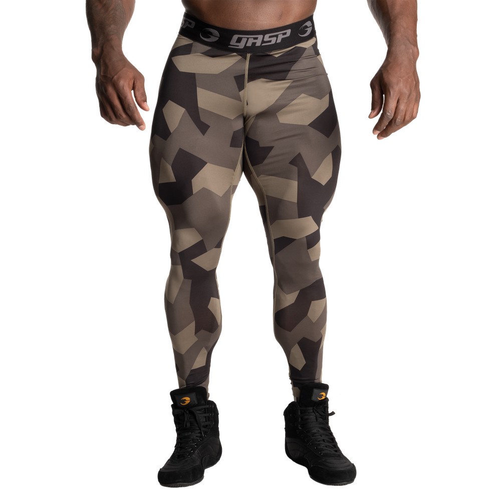 Gasp Core Tights Verdes Camuflados | 82475-EUFM