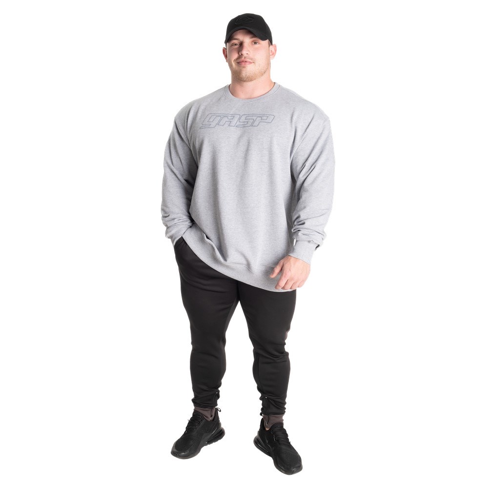 Gasp Division Crewneck Grises | 74628-DYFJ