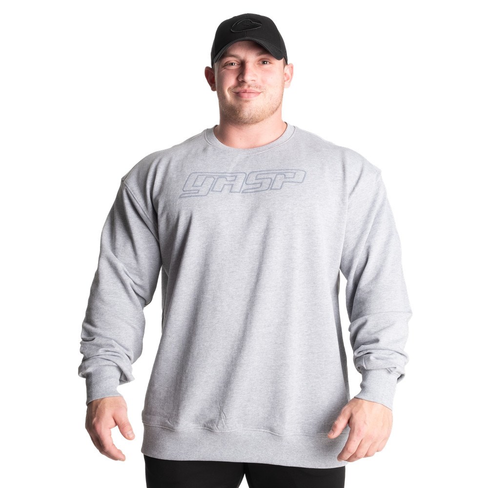 Gasp Division Crewneck Grises | 74628-DYFJ