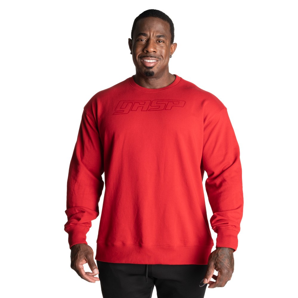 Gasp Division Crewneck Rojos | 72190-PRQC