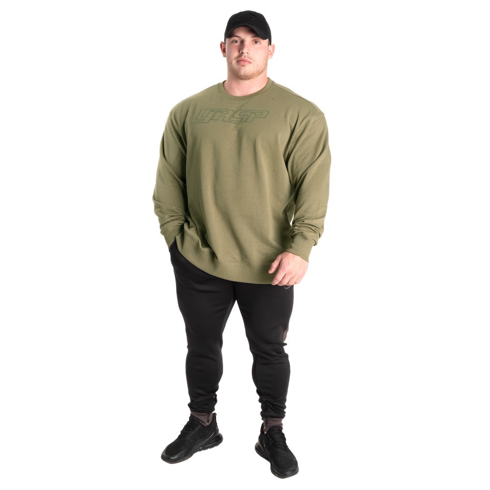 Gasp Division Crewneck Verdes | 35976-QXPL