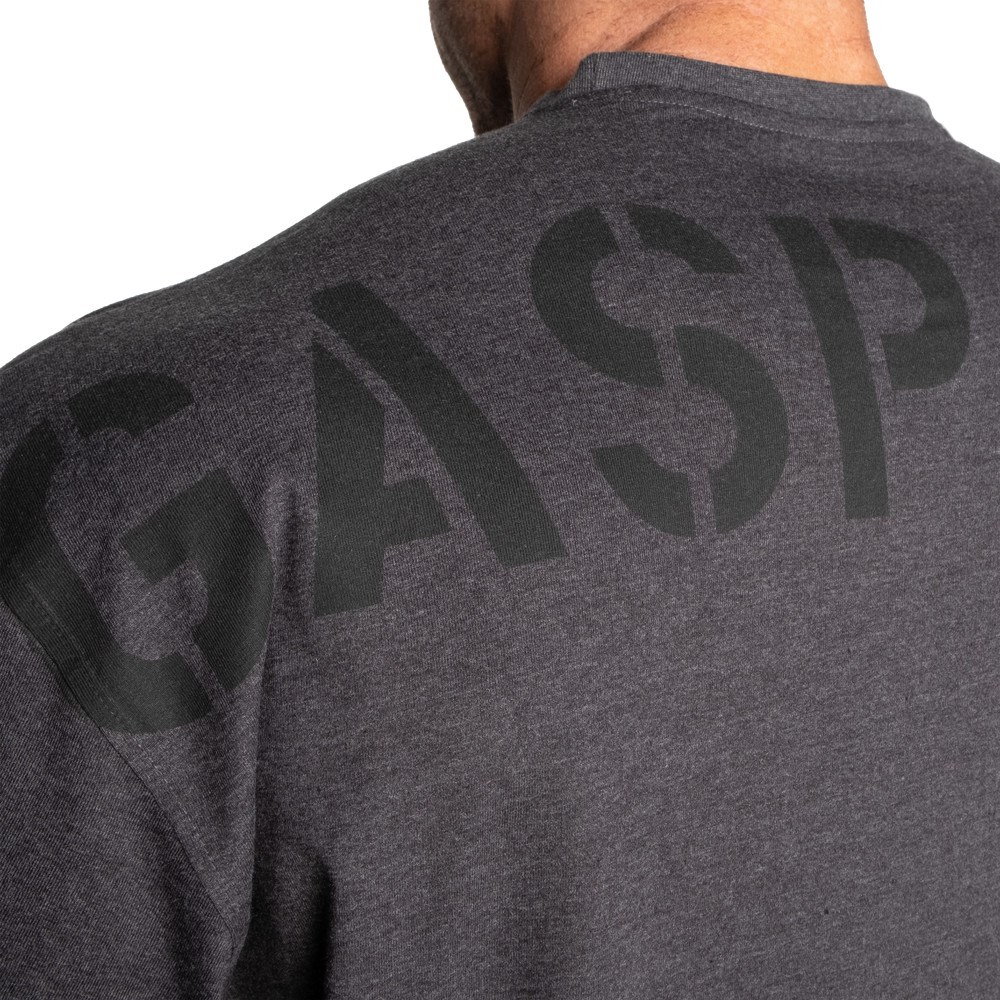 Gasp Division Iron Tee Grises Oscuro | 51027-WTNH