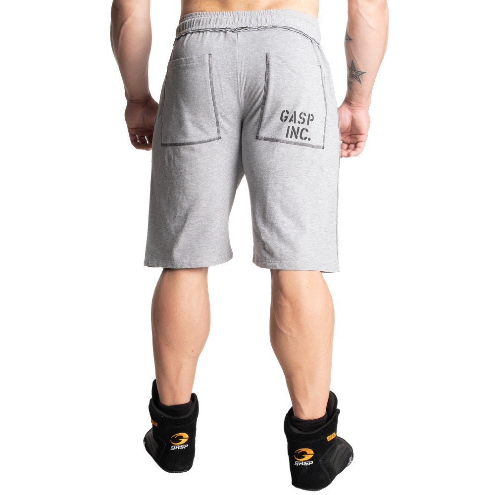 Gasp Division Sweatshorts Grises Claro | 68952-RGIC