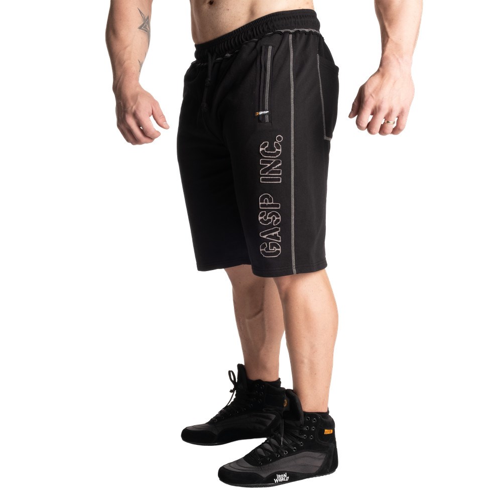 Gasp Division Sweatshorts Negros | 39625-BMCI