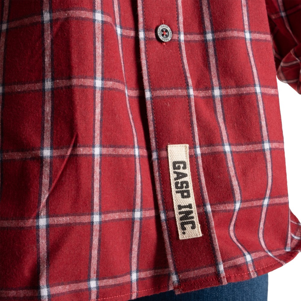 Gasp Gasp Flannel Shirt Rojos Azules | 06937-VSAC