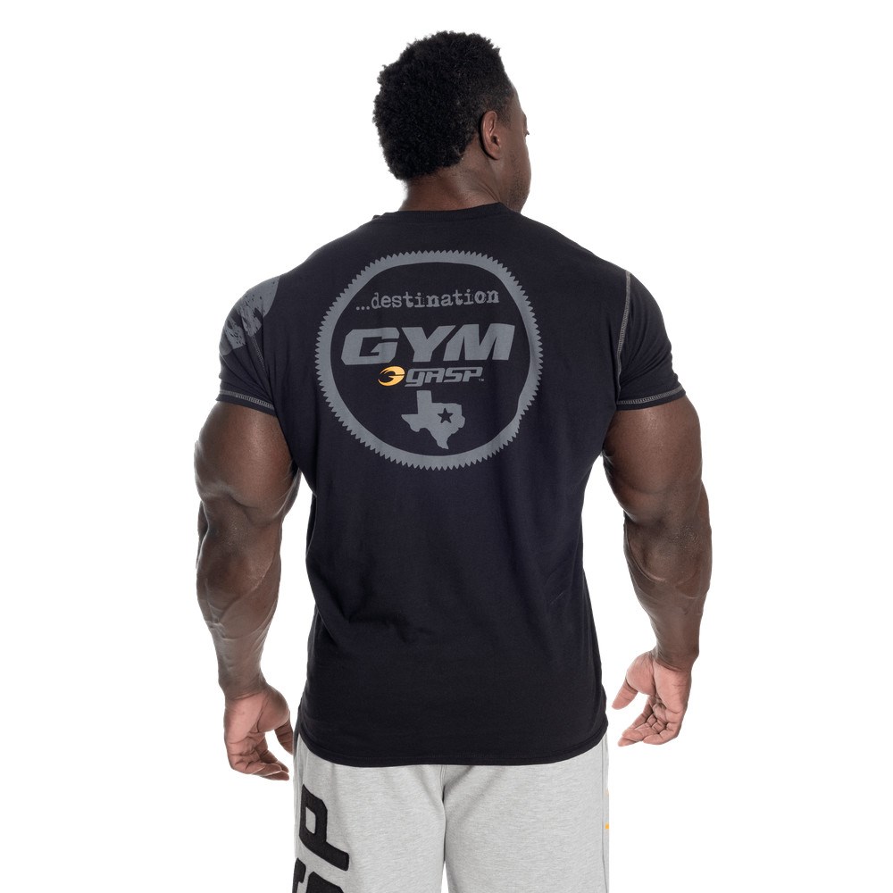 Gasp Gasp Gym Tee Negros | 54127-UVHA