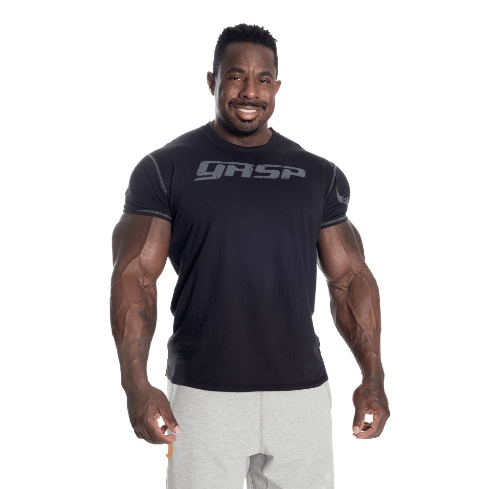 Gasp Gasp Gym Tee Negros | 54127-UVHA