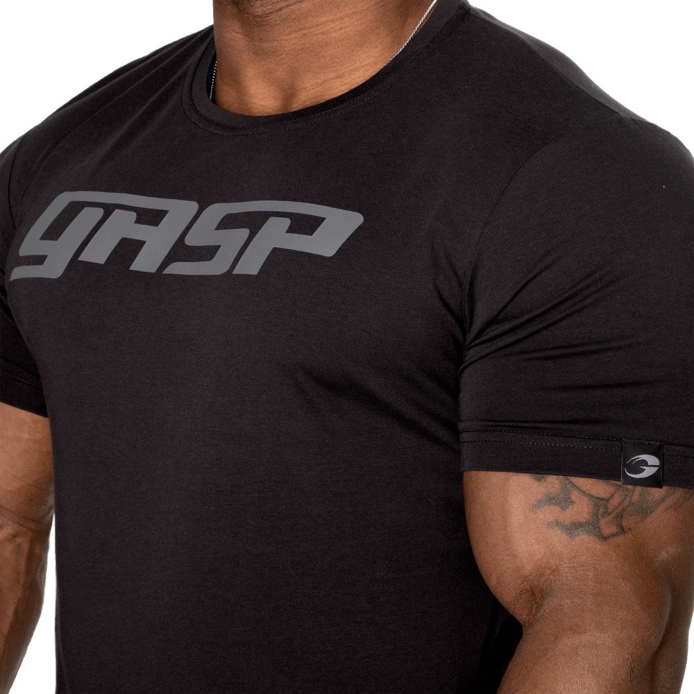 Gasp Gasp Logo Tapered Tee Negros | 21305-BHDQ