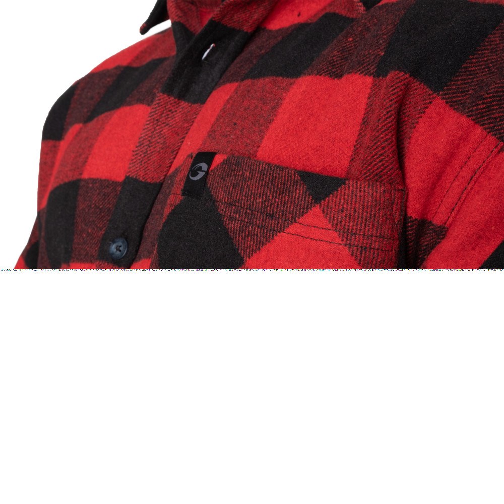 Gasp Heavy flannel shirt Rojos Negros | 35960-KCDT