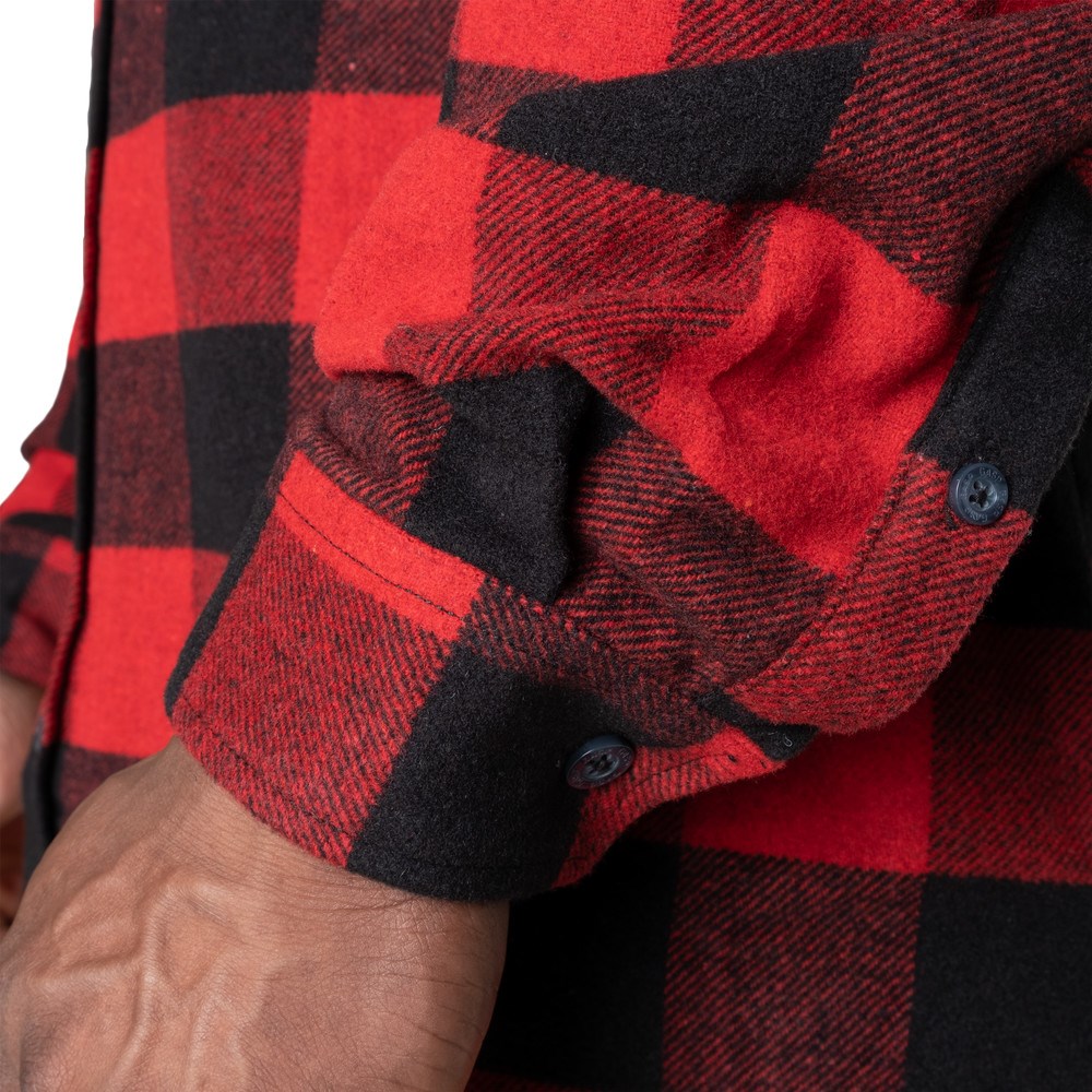 Gasp Heavy flannel shirt Rojos Negros | 35960-KCDT