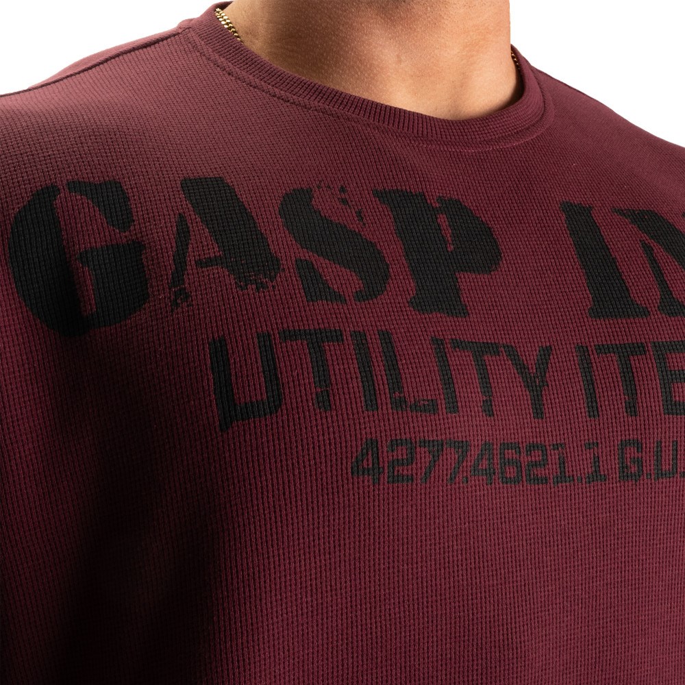 Gasp Iron Thermal Tee Vino Granate | 42578-NSYQ