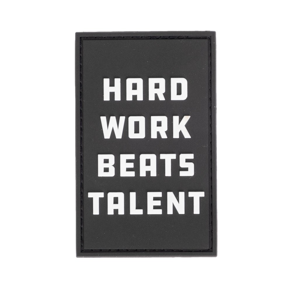 Gasp Rubber Patch 8x5 Hard work beats talent | 42856-PCXG