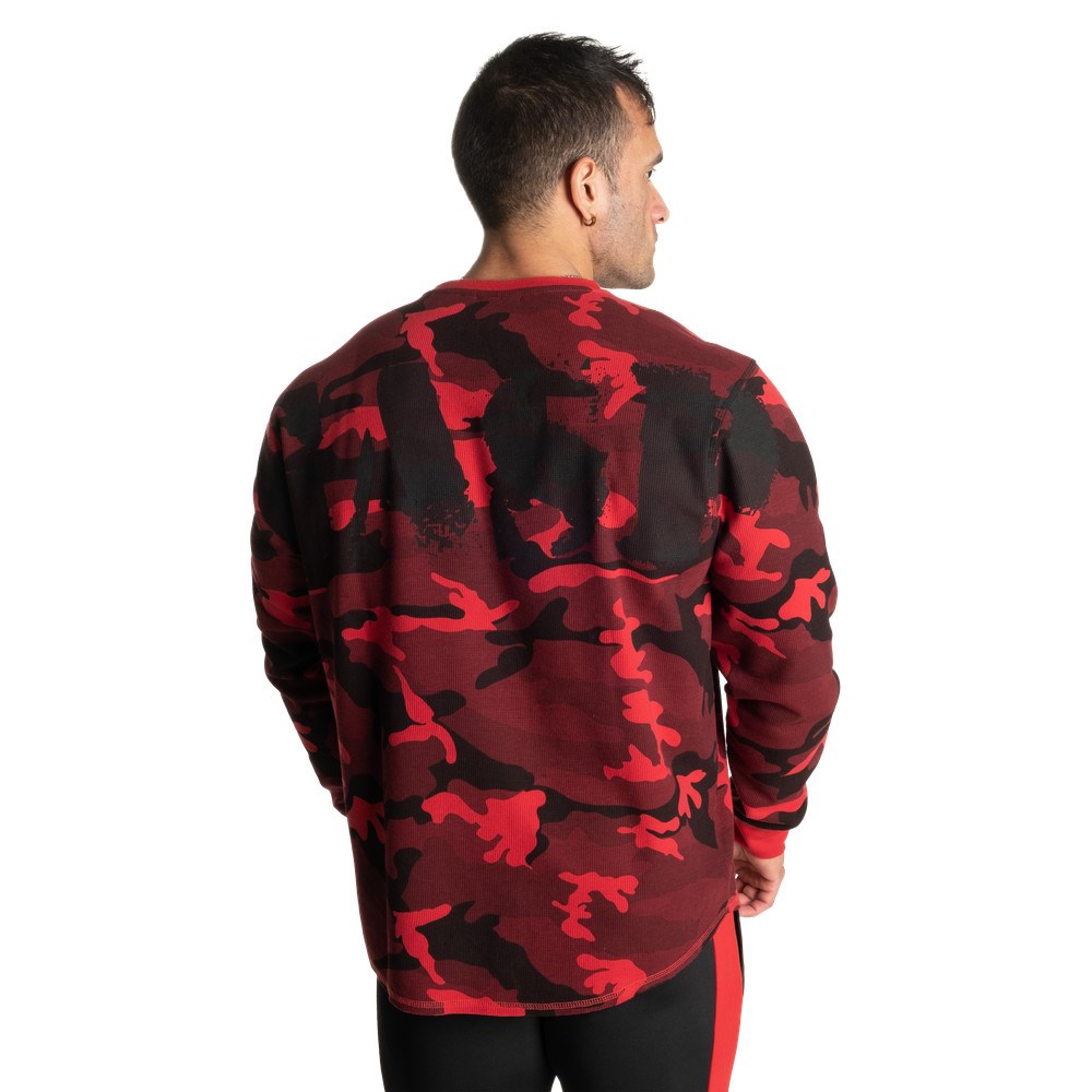 Gasp Thermal Logo Sueter Rojos Camuflados | 65831-EUHM