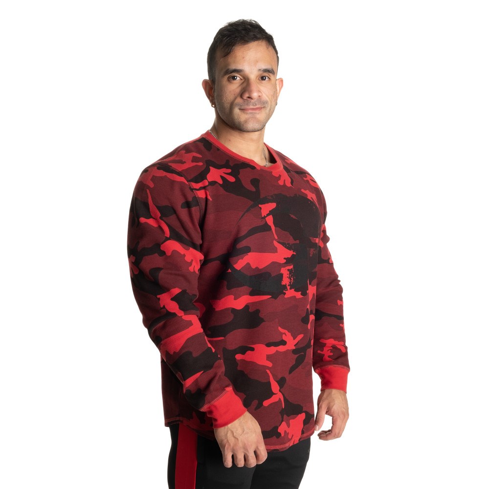 Gasp Thermal Logo Sueter Rojos Camuflados | 65831-EUHM