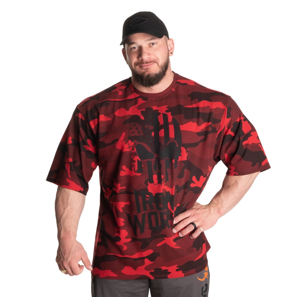 Gasp Thermal Skull Tee Rojos Camuflados | 48730-ISRN