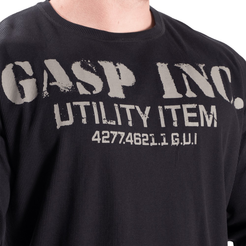 Gasp Thermal gym sweater Asphalt | 94085-BSFK