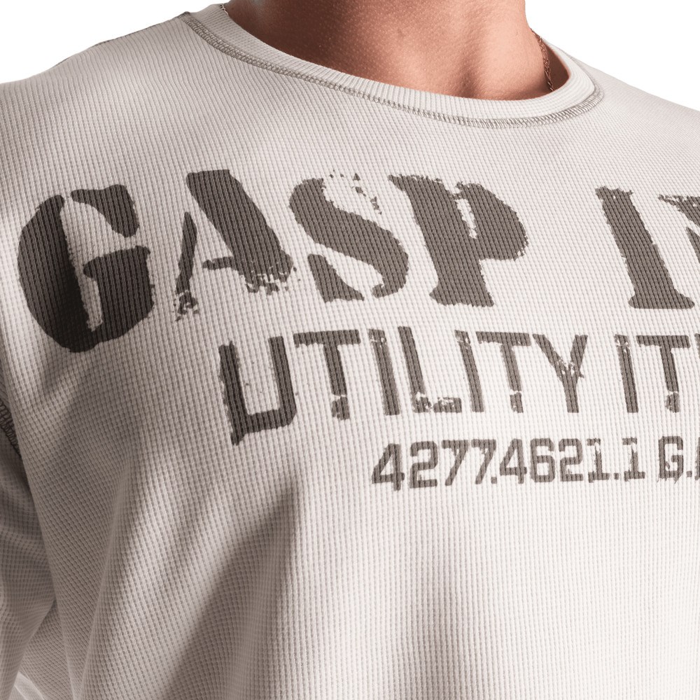 Gasp Thermal gym sweater Blancos | 04923-QFEI