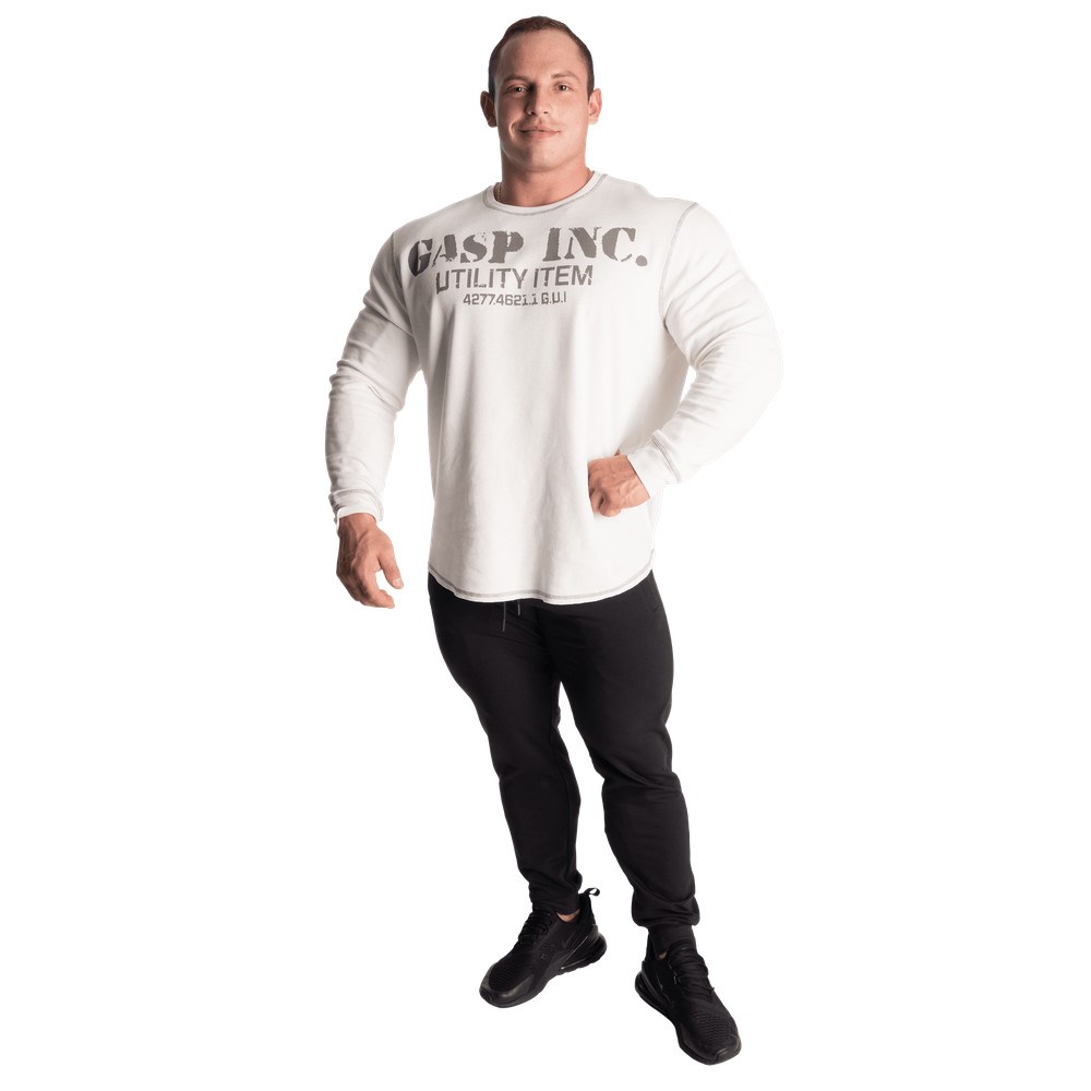 Gasp Thermal gym sweater Blancos | 04923-QFEI