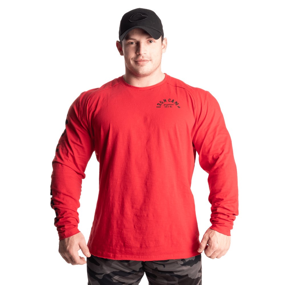 Gasp Throwback Long Sleeve Tee Rojos | 12463-XUCT