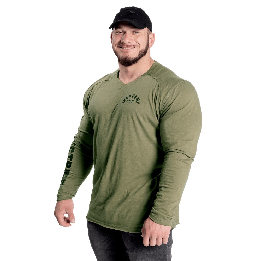 Gasp Throwback Long Sleeve Tee Verdes | 28134-ZRKE