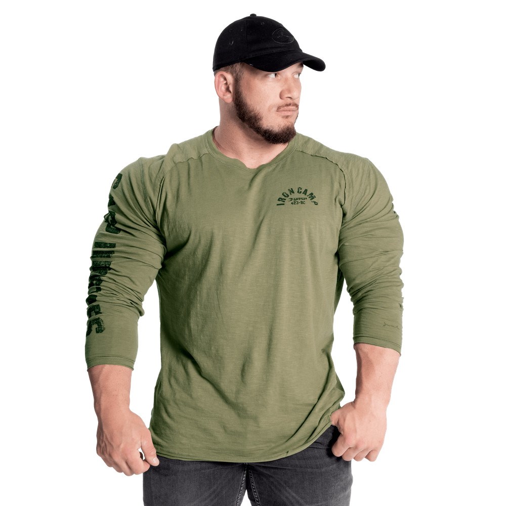 Gasp Throwback Long Sleeve Tee Verdes | 28134-ZRKE