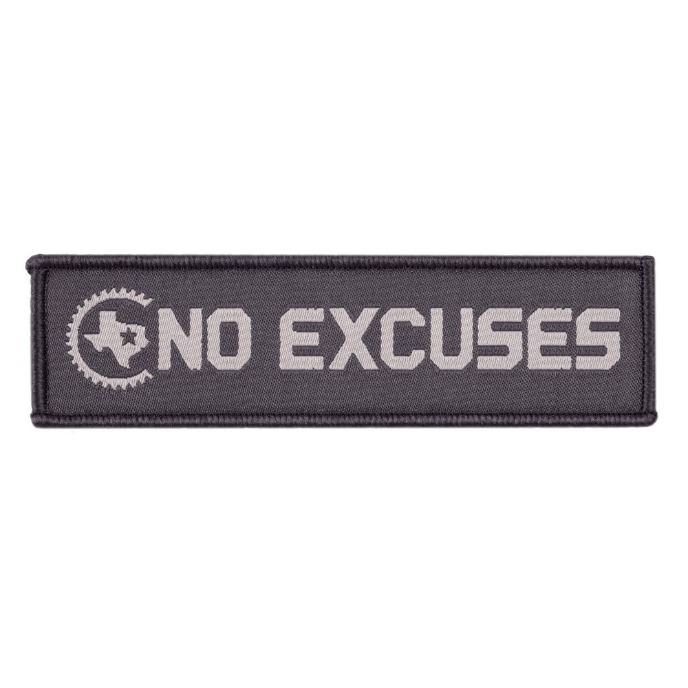 Gasp Woven Patch 11x3 No Excuses | 05673-GYEM